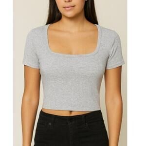 Women's Grey Crop Top